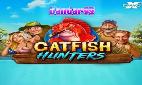 Tampilan visual slot Catfish Hunters dengan tema rawa dan elemen memancing yang mendalam